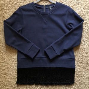 Navy tassel sweatshirt